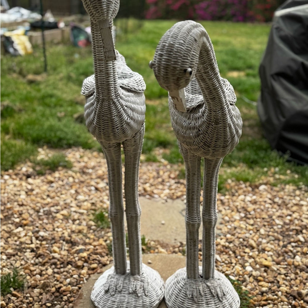 Gray Minimalist Bird Sculptures Sleek Design